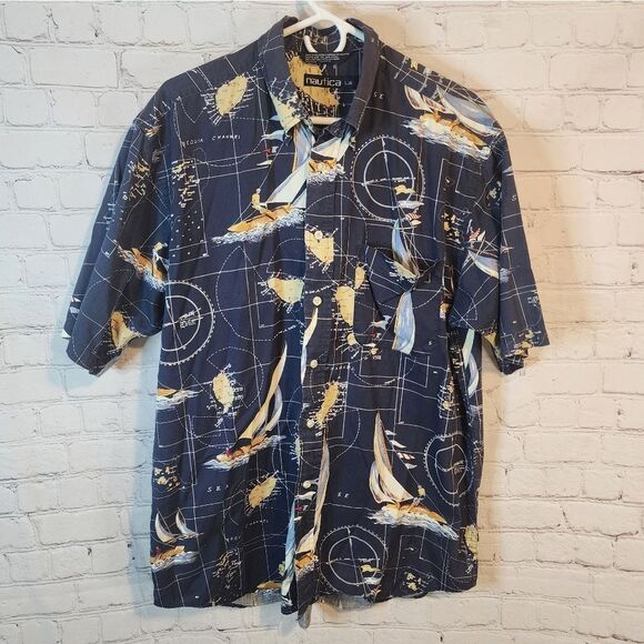 Men's Nautica button-down shirt, size Large - Picture 1 of 3